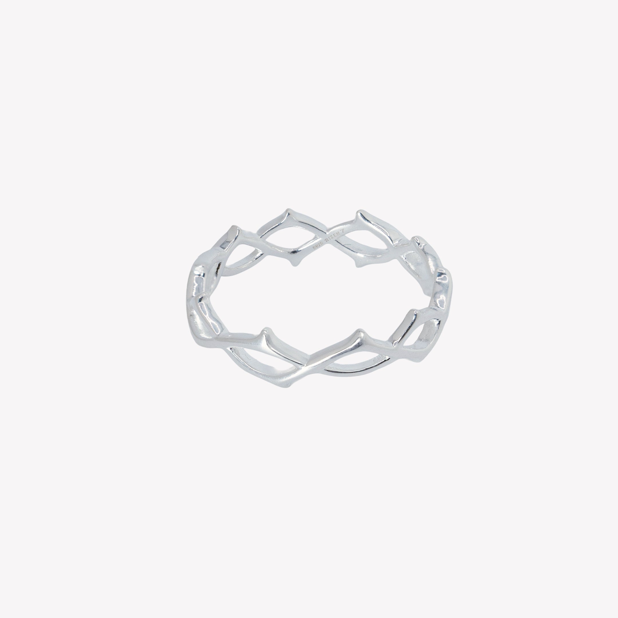 Crown of Thorns Band Ring in sterling silver from the Insignia Collection by Rizen Jewelry.