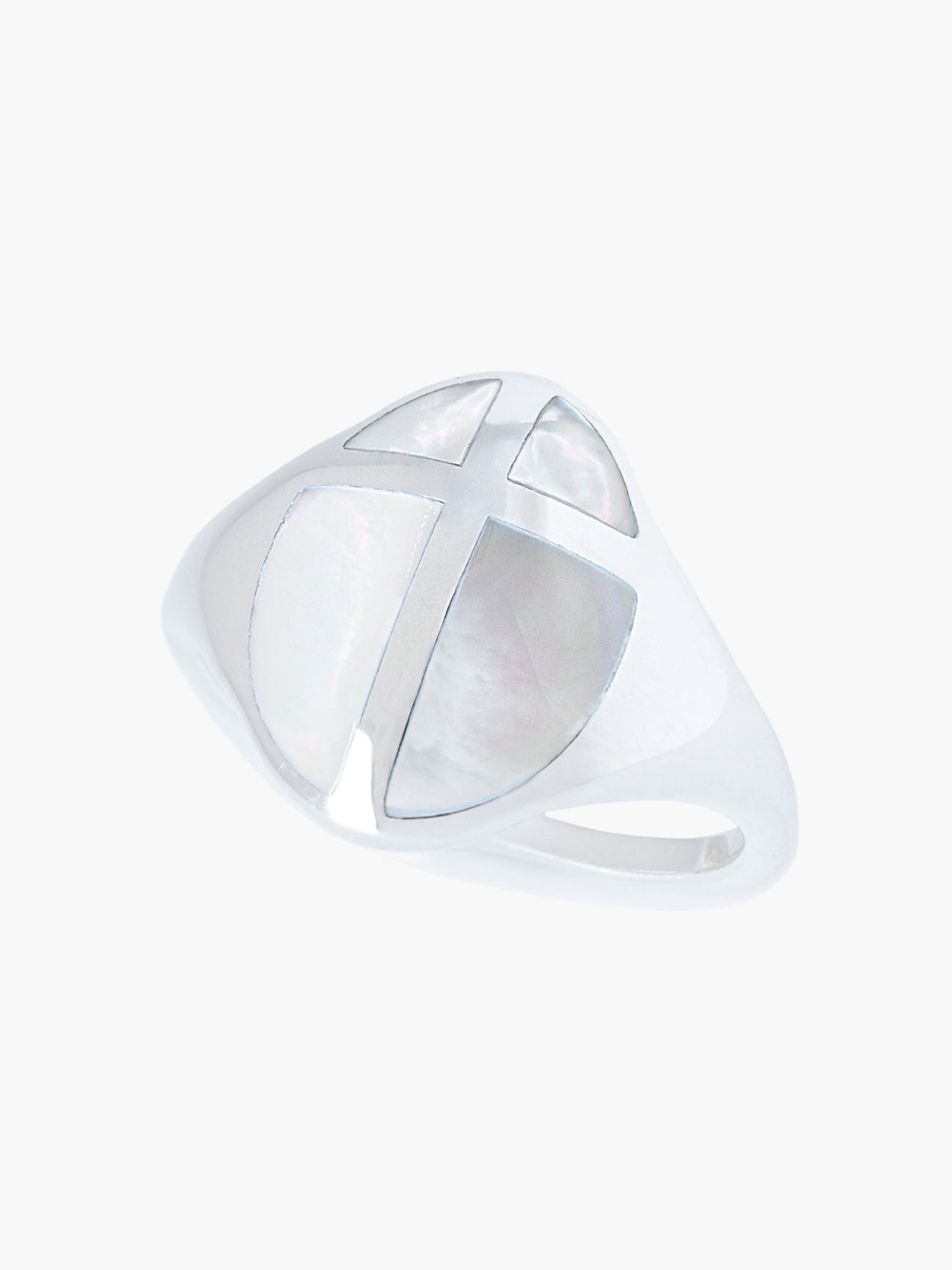 Mother Of Pearl Cross Ring | Rizen Jewelry