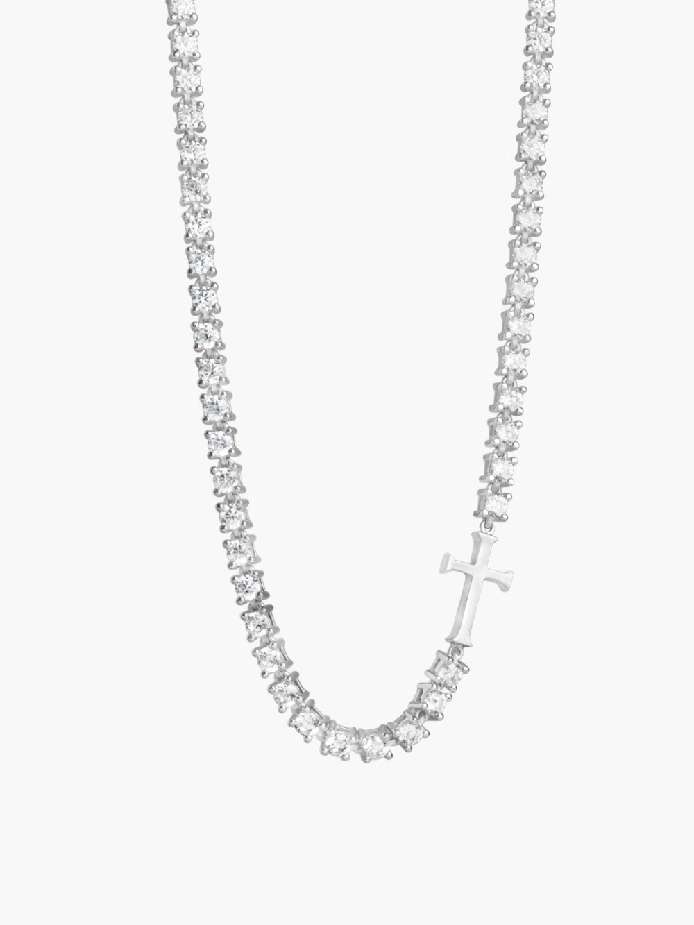 Luminous Cross Tennis Necklace | Rizen Jewelry