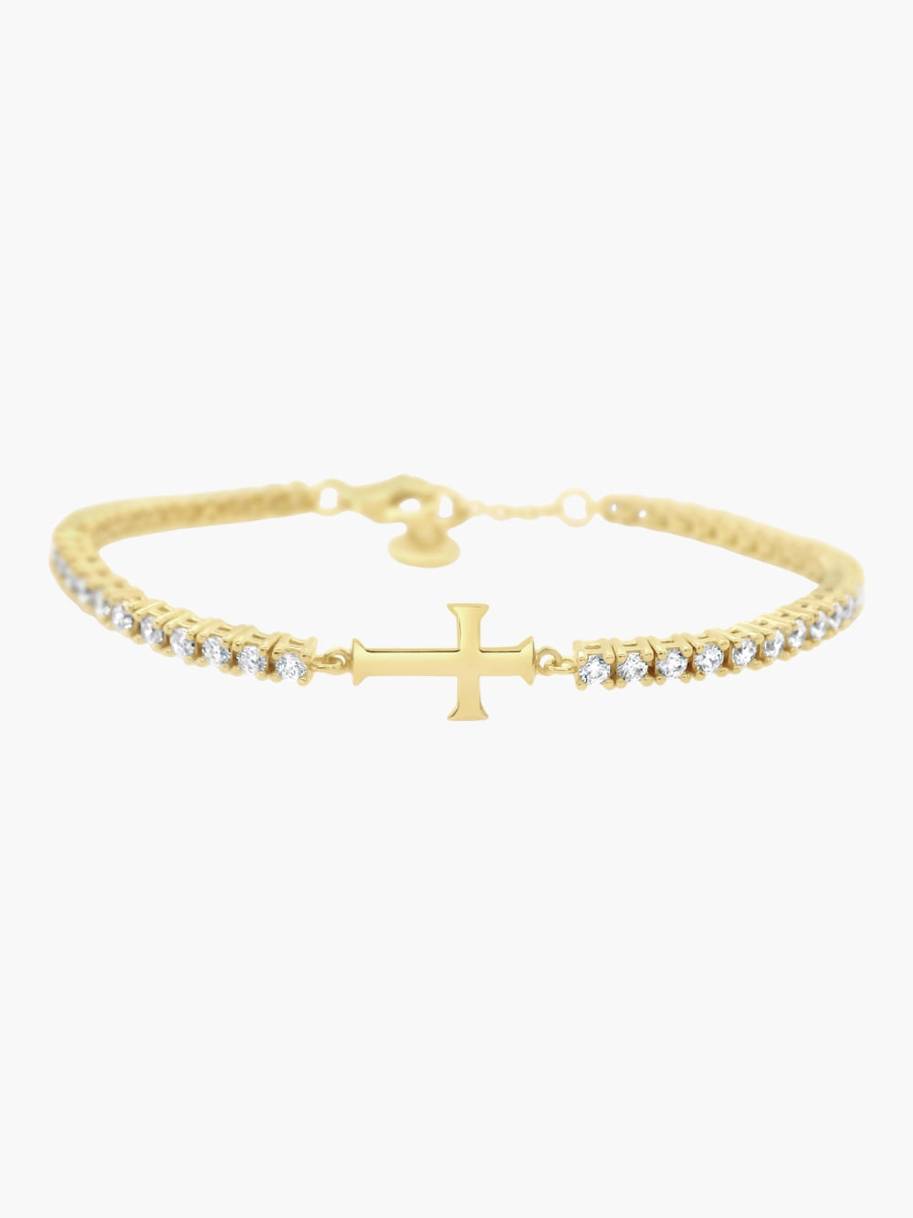 Luminous Cross Tennis Bracelet | Rizen Jewelry