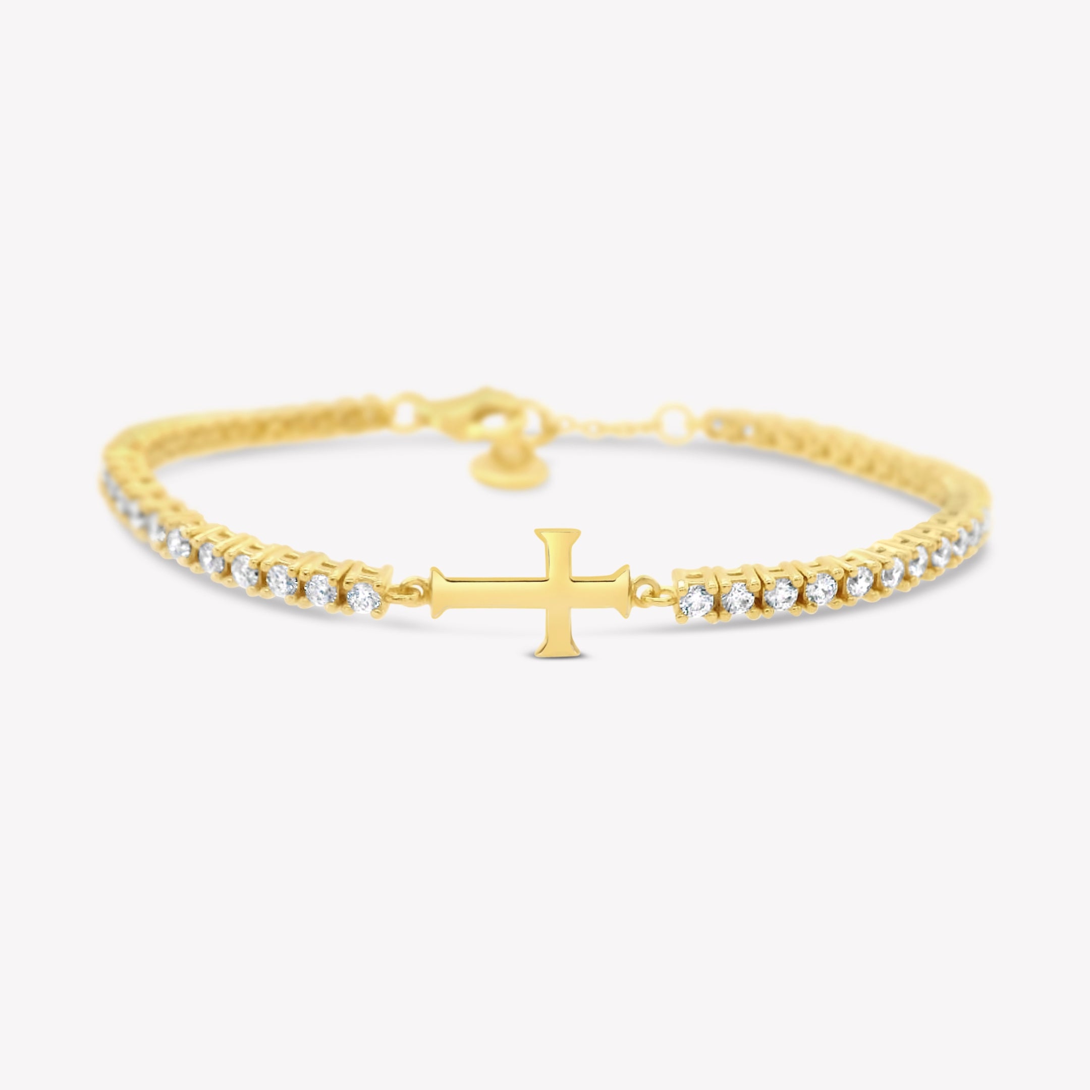 Luminous Cross Tennis Bracelet – Rizen Jewelry
