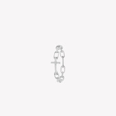 Rizen Jewelry sterling silver cross chain breaker ring from the Calvary Collection.