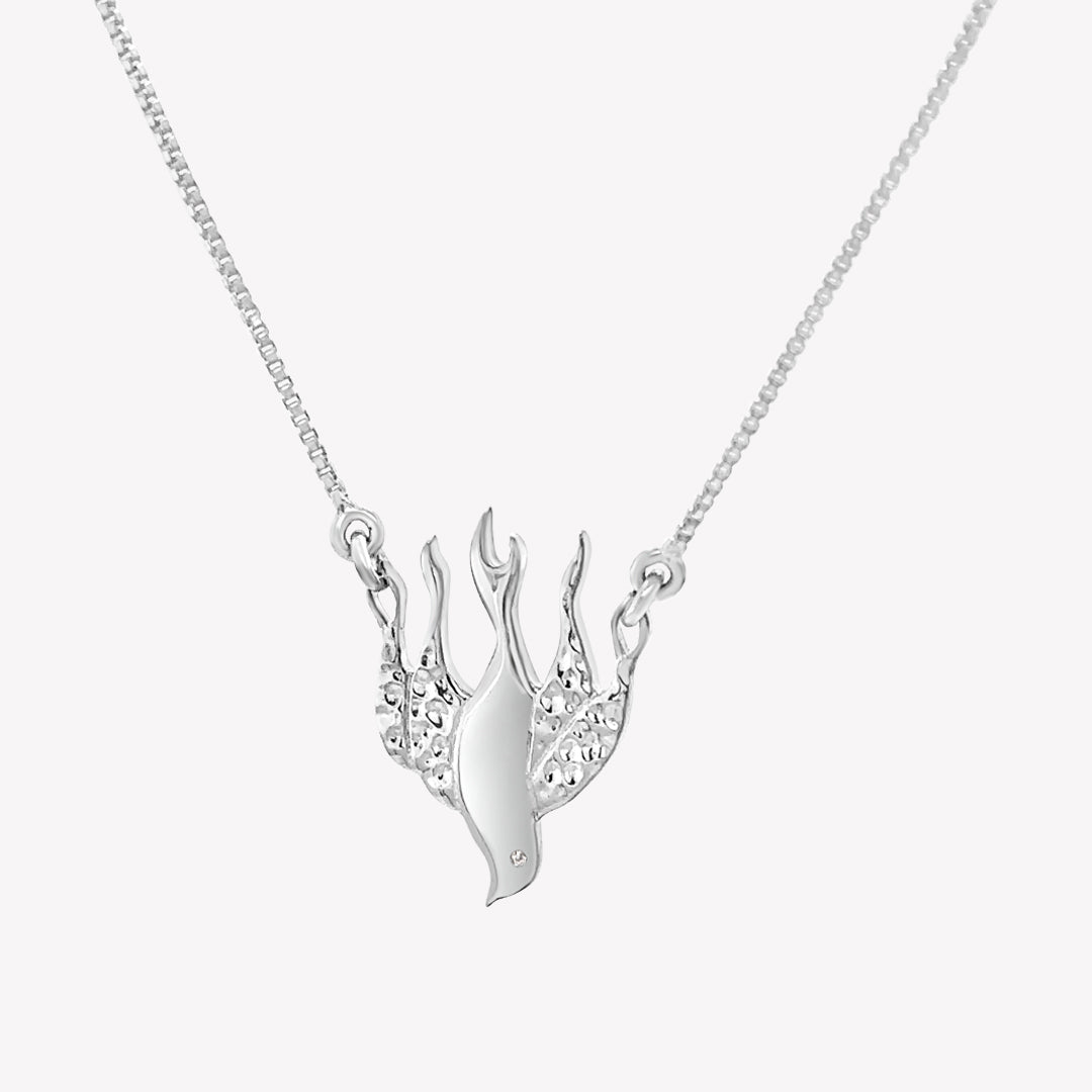 Sterling Silver Chispa de la Dove Necklace by Rizen Jewelry