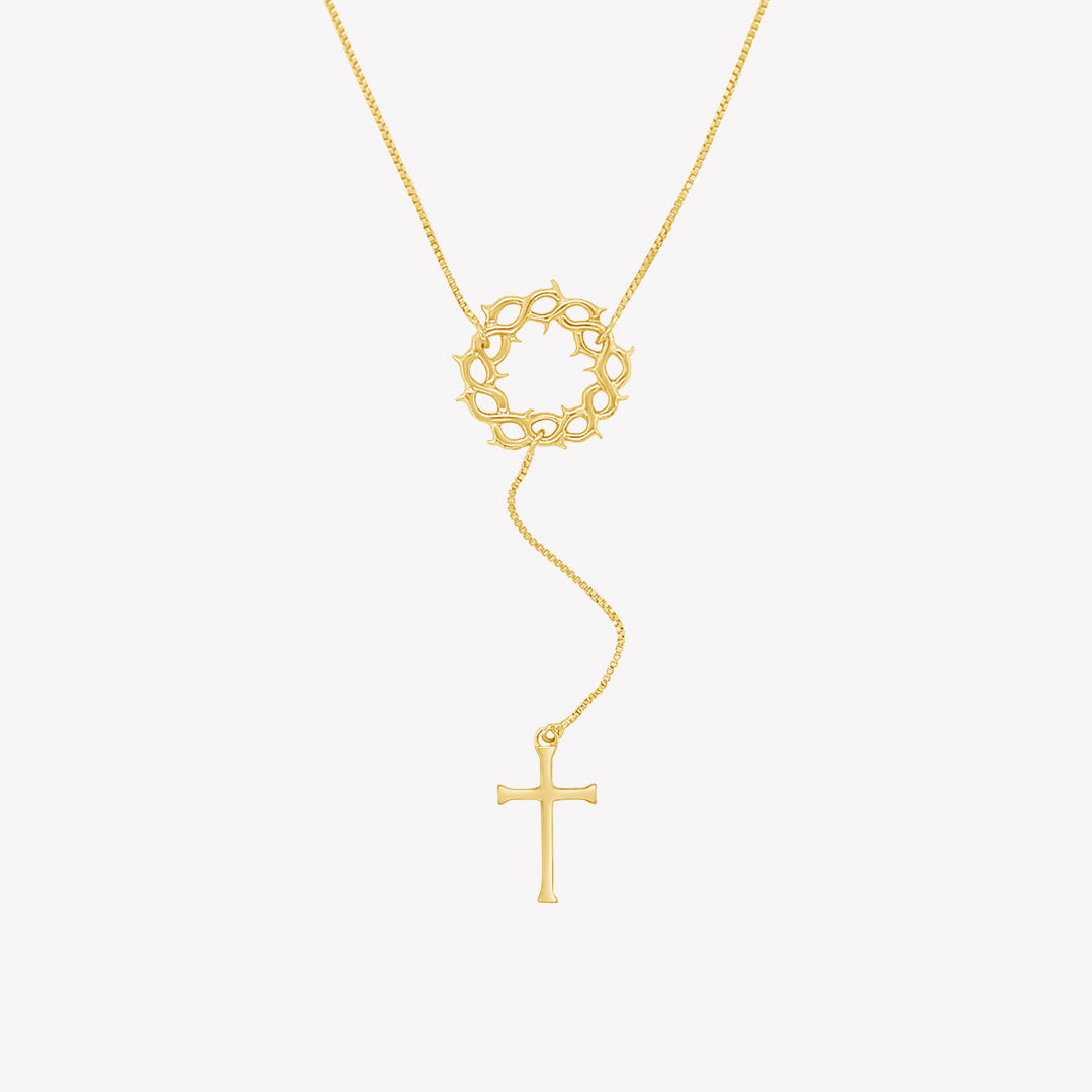 Y cross necklace top