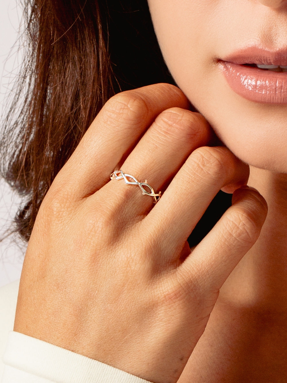 Crown of Thorns Band Ring