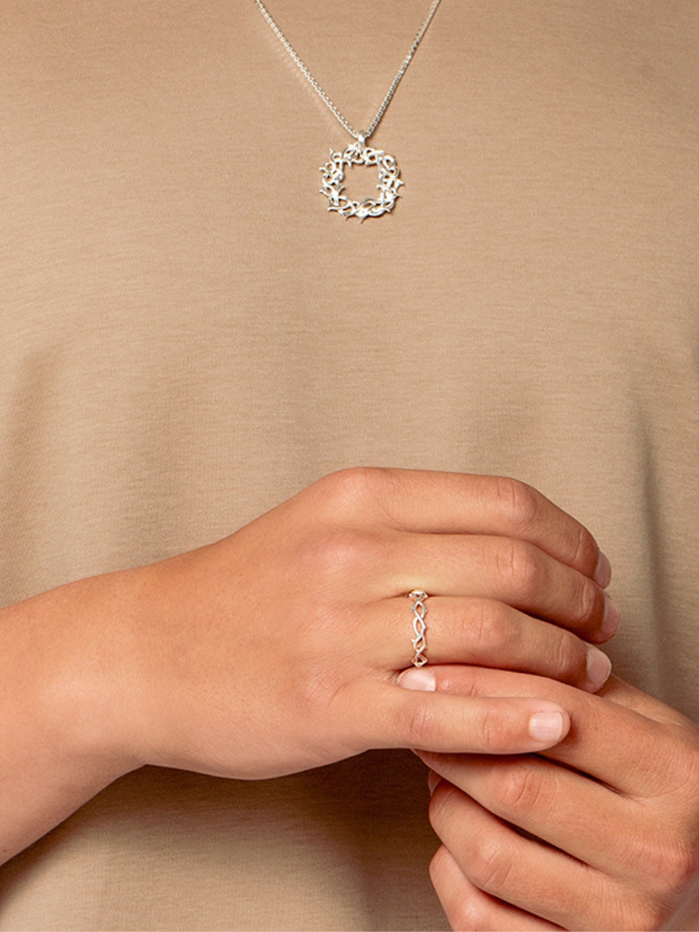 Crown of Thorns Band Ring