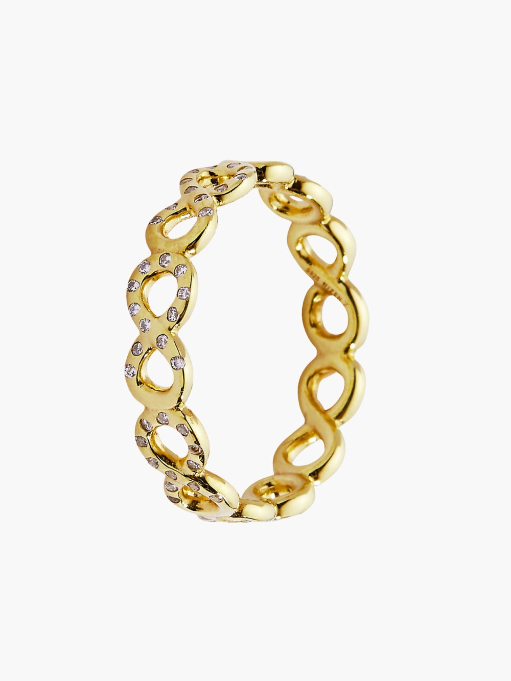 Infinite hope band ring in 18k gold plated from the Infinite Grace collection.  Inspirational gift for any occasion by Rizen Jewelry.