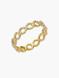Infinite hope band ring in 18k gold plated from the Infinite Grace collection.  Inspirational gift for any occasion by Rizen Jewelry.
