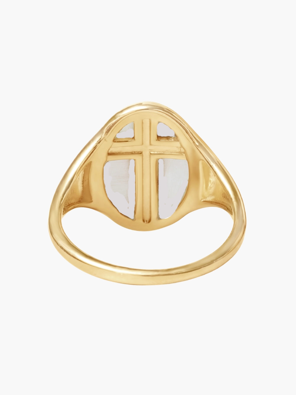 Mother Of Pearl Cross Ring | Rizen Jewelry