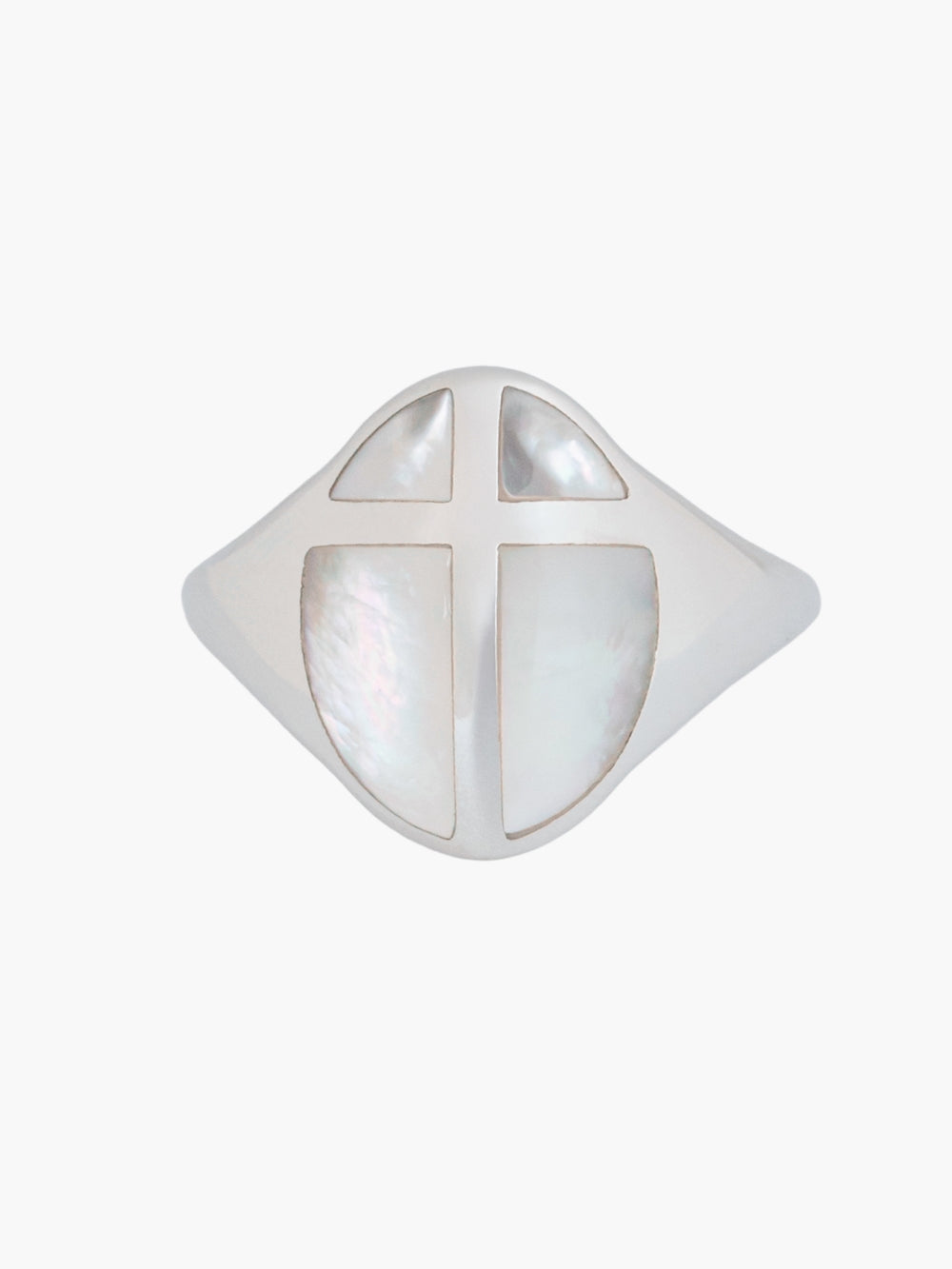 Mother Of Pearl Cross Ring | Rizen Jewelry