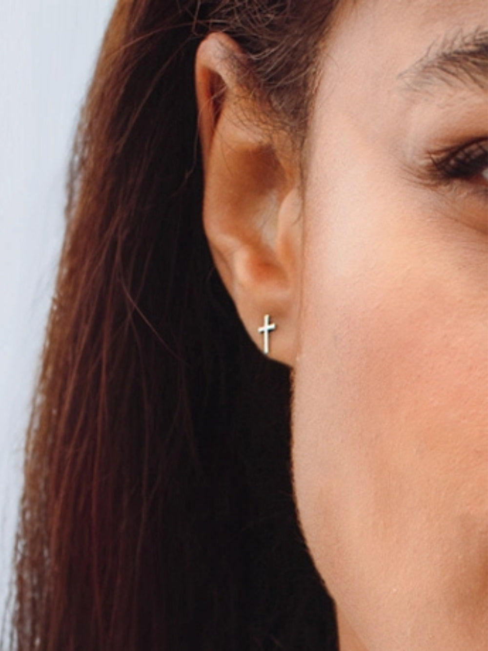 Cross Mini Stud Earring