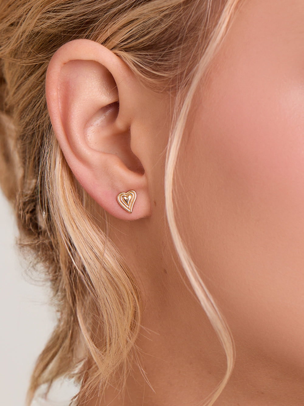 Emanate Love Heart Stud Earrings