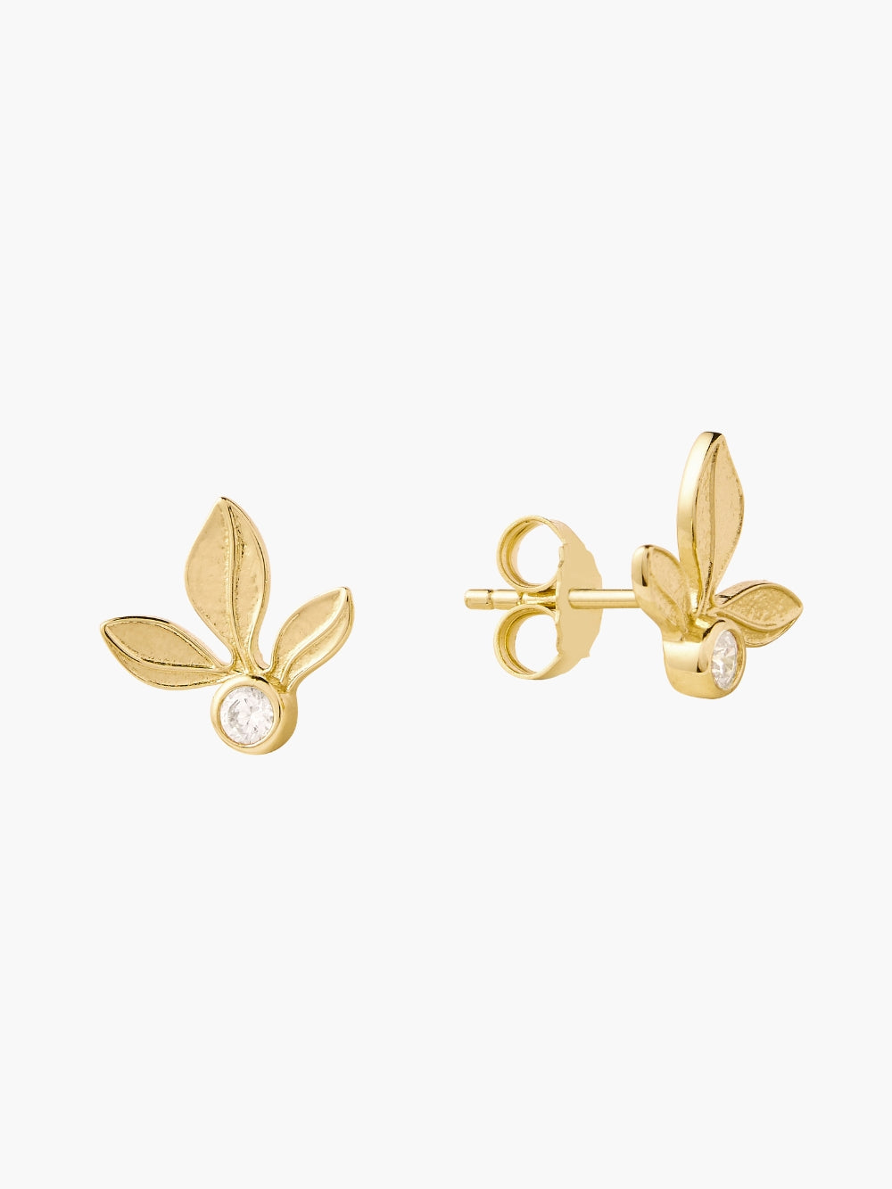 Olive Leaf Stud Earring