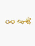 Infinite hope stud earrings in 18k gold plated from the Infinite Grace collection.  Inspirational gift for any occasion by Rizen Jewelry.
