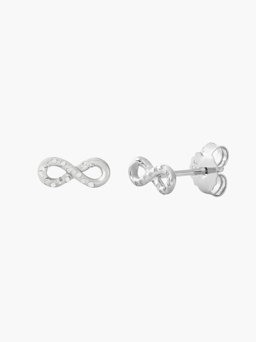 Infinite hope stud earrings in sterling silver from the Infinite Grace collection. Inspirational gift for any occasion by Rizen Jewelry.
 
