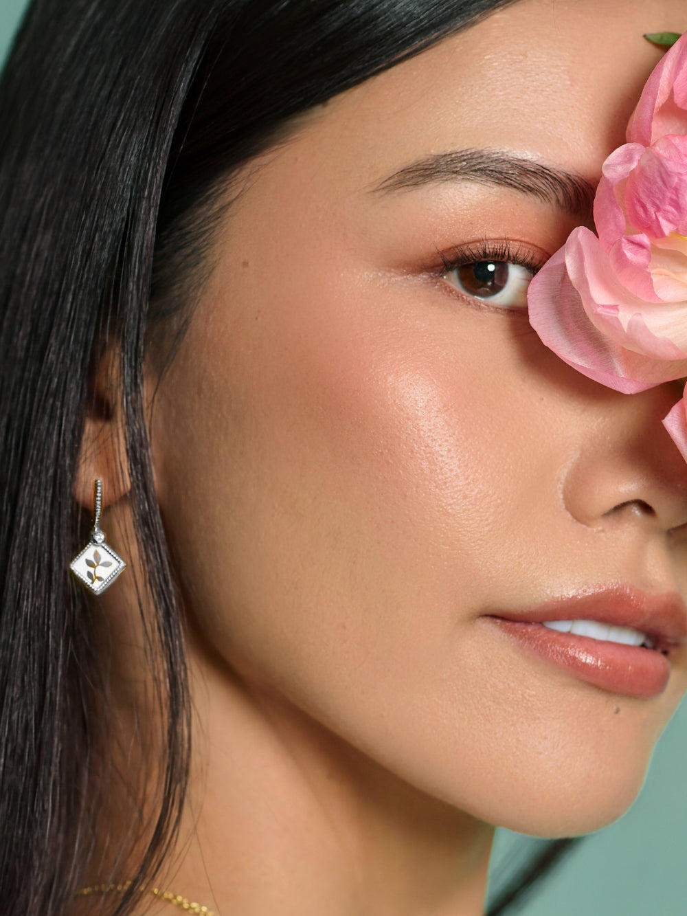 Olive Leaf Hoop Earrings