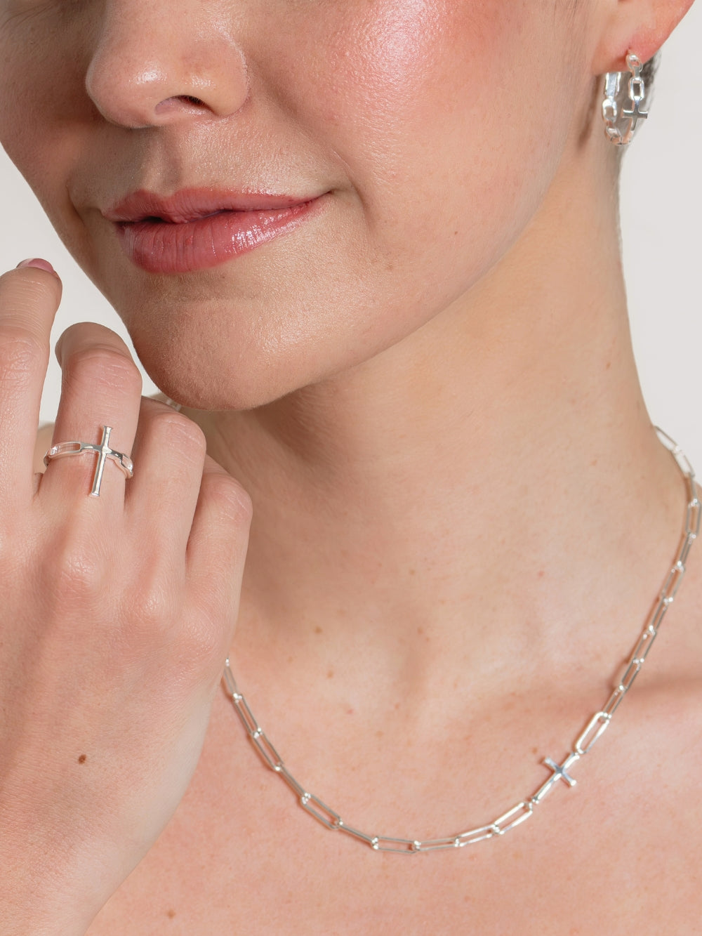 Chain Breaker Cross Necklace