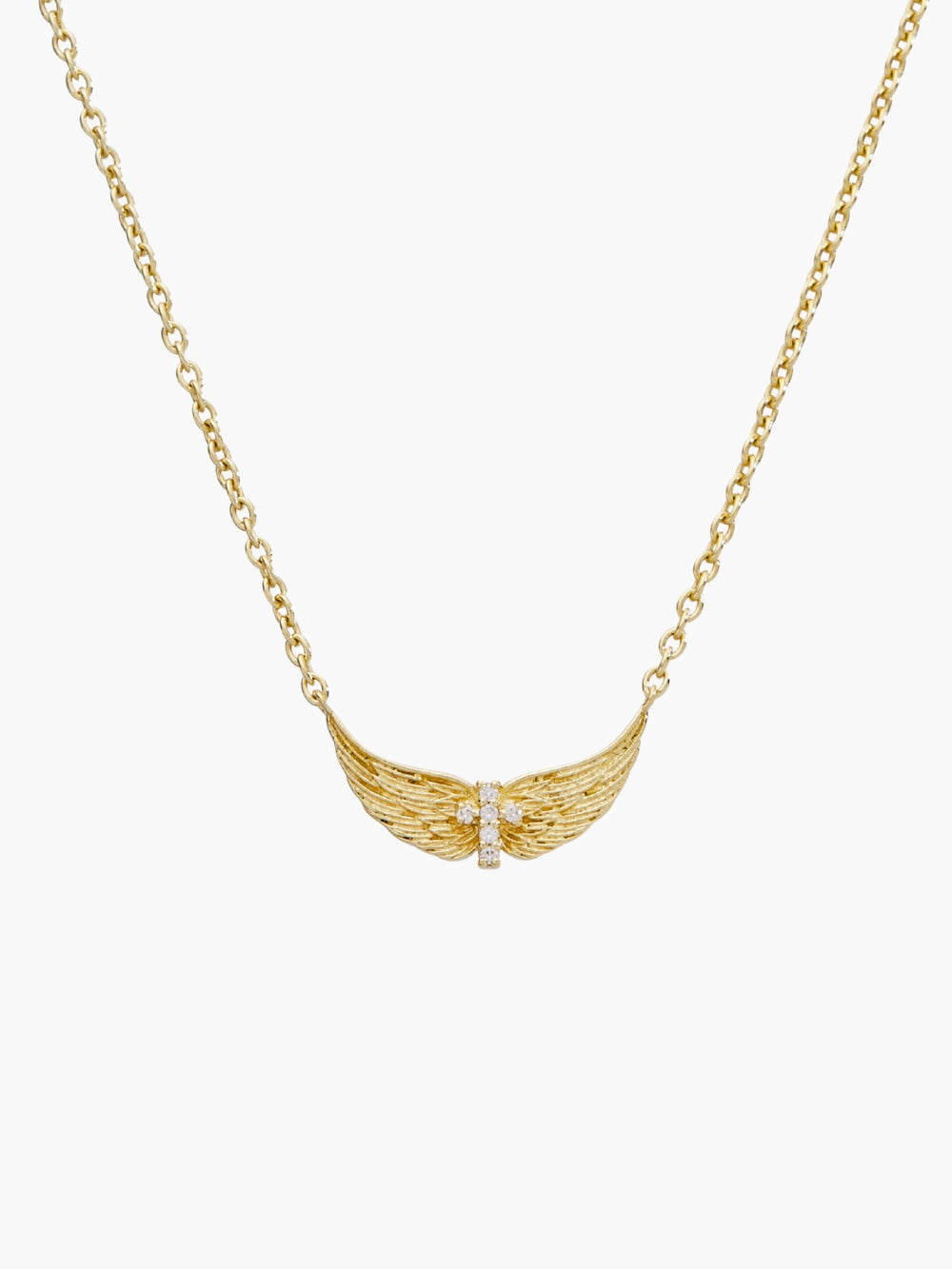 Divine Wings Mini Cross Necklace