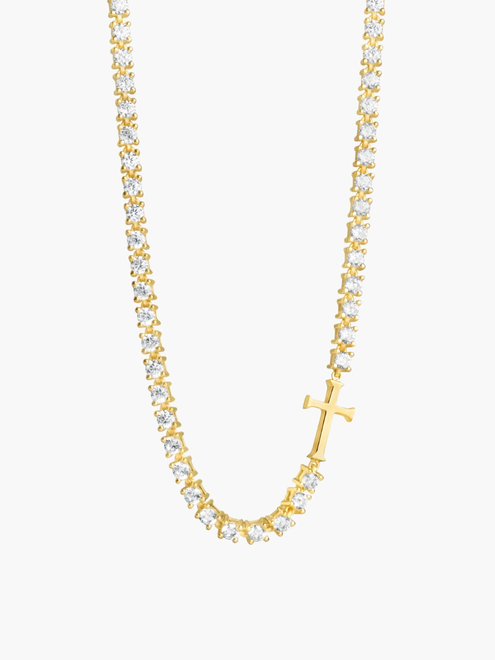 Luminous Cross Tennis Necklace