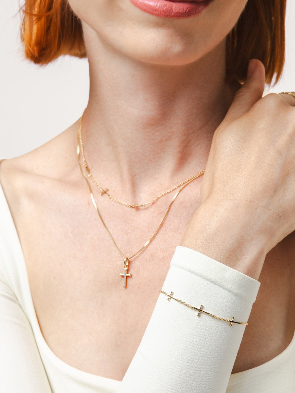 Small Cross Pendant Necklace