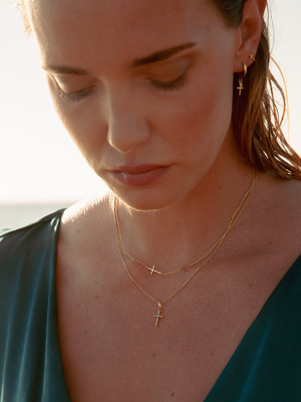 Small Cross Pendant Necklace