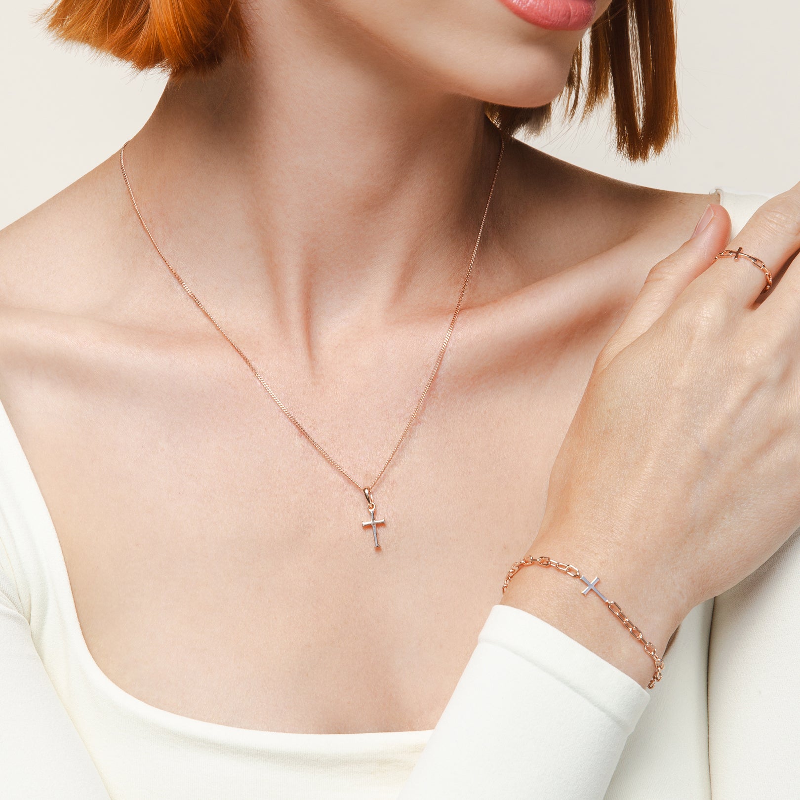 Small Cross Pendant Necklace
