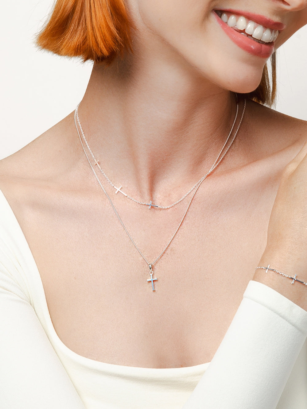 Small Cross Pendant Necklace