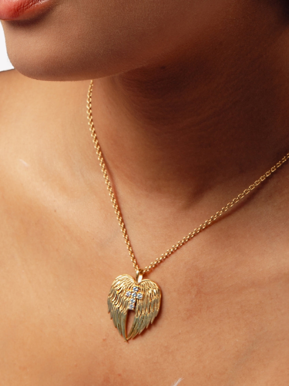 Divine Wings Cross Necklace