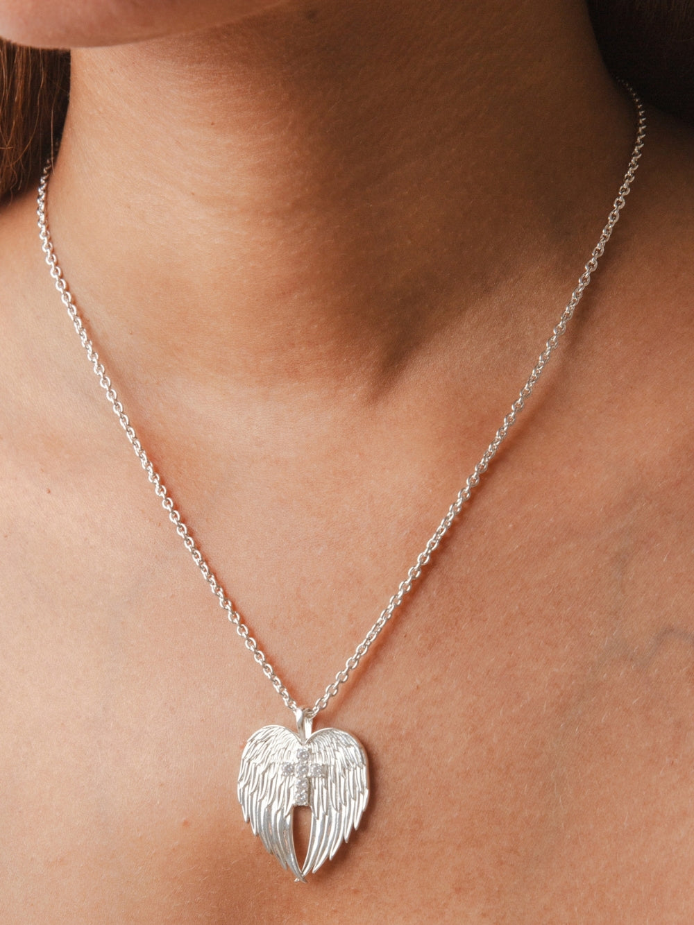 Divine Wings Cross Necklace