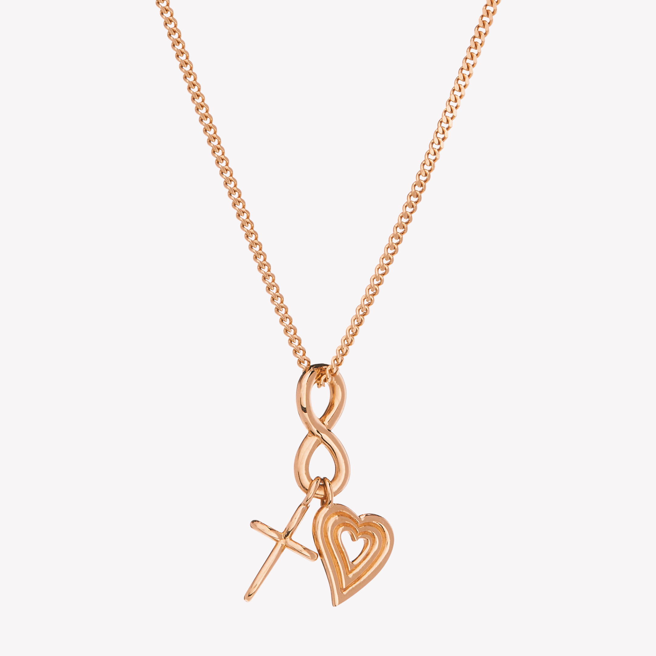 Faith, Hope, & Love Charm Pendant Necklace