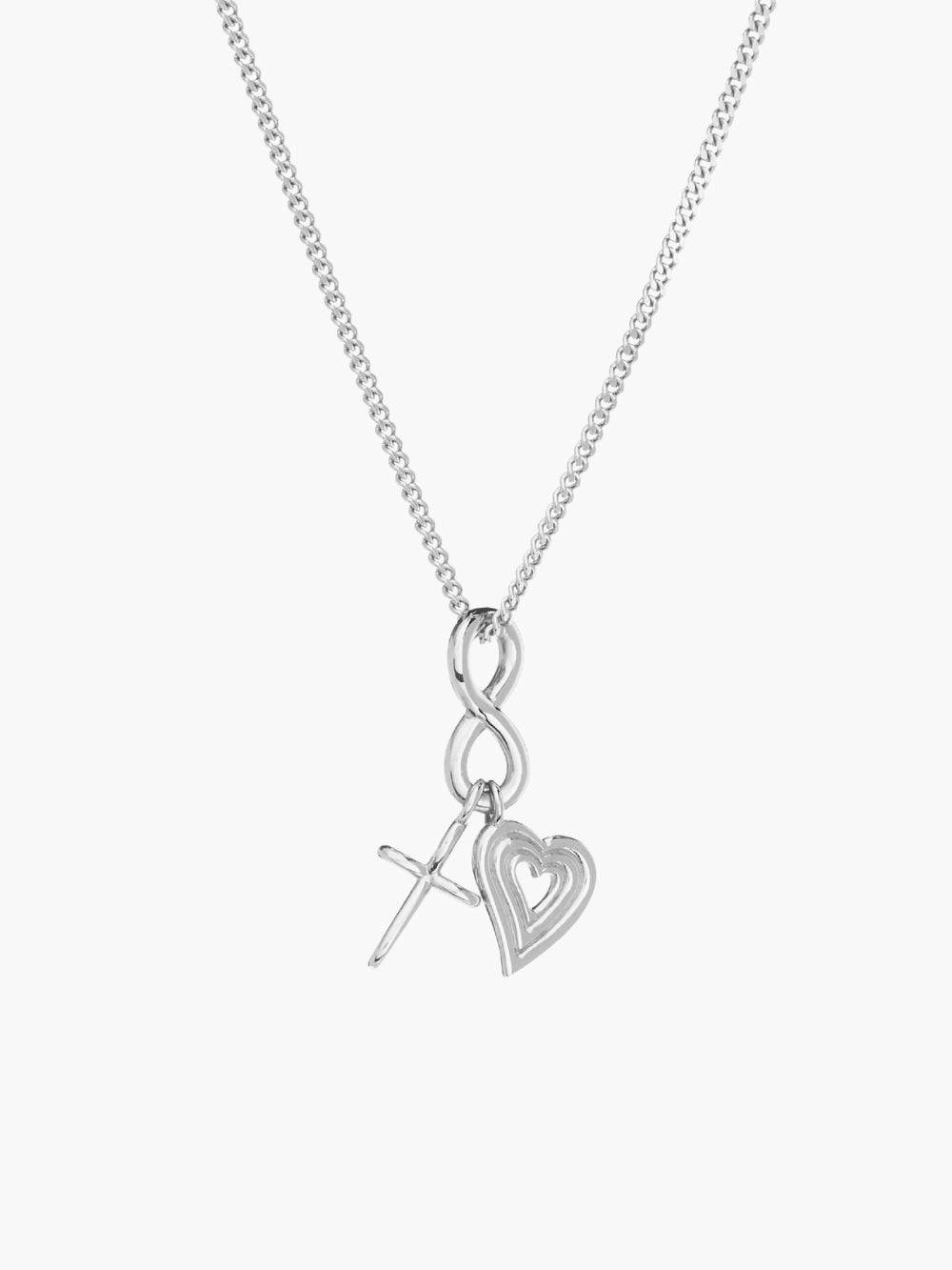 Faith, Hope, & Love Charm Pendant Necklace