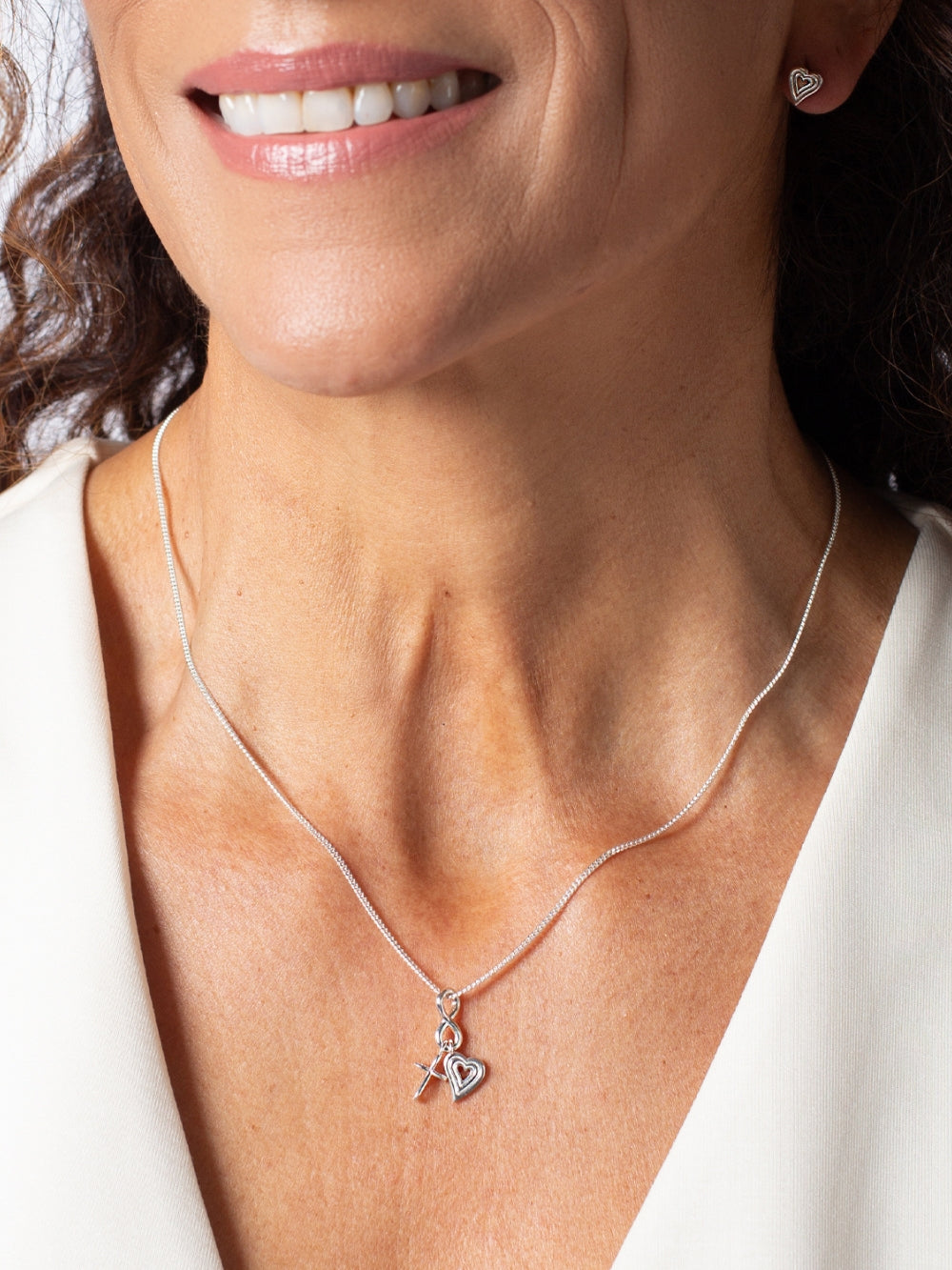 Faith, Hope, & Love Charm Pendant Necklace