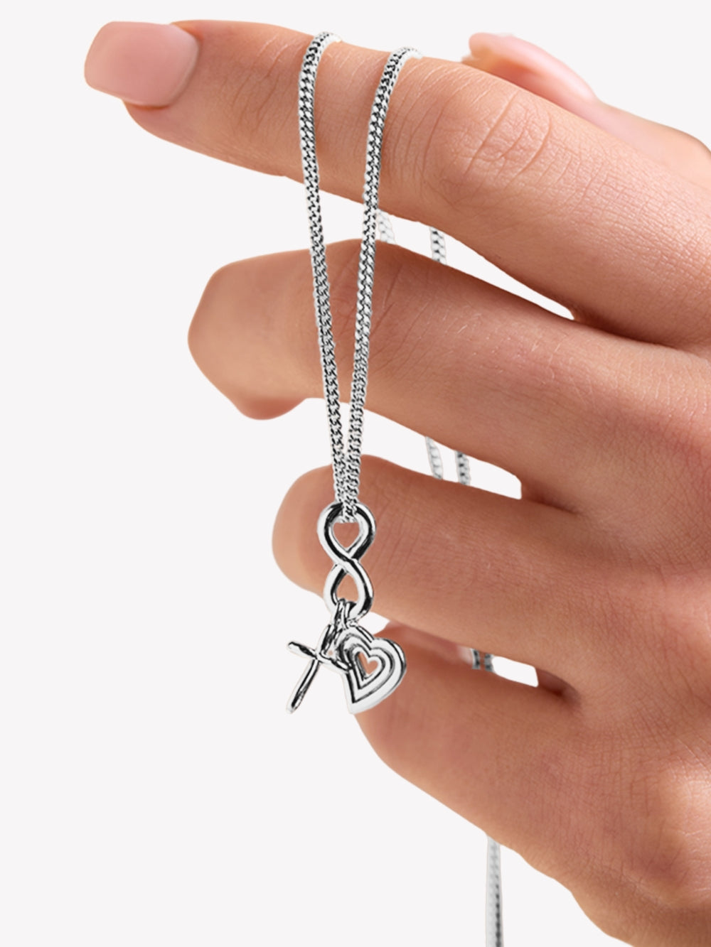 Faith, Hope, & Love Charm Pendant Necklace
