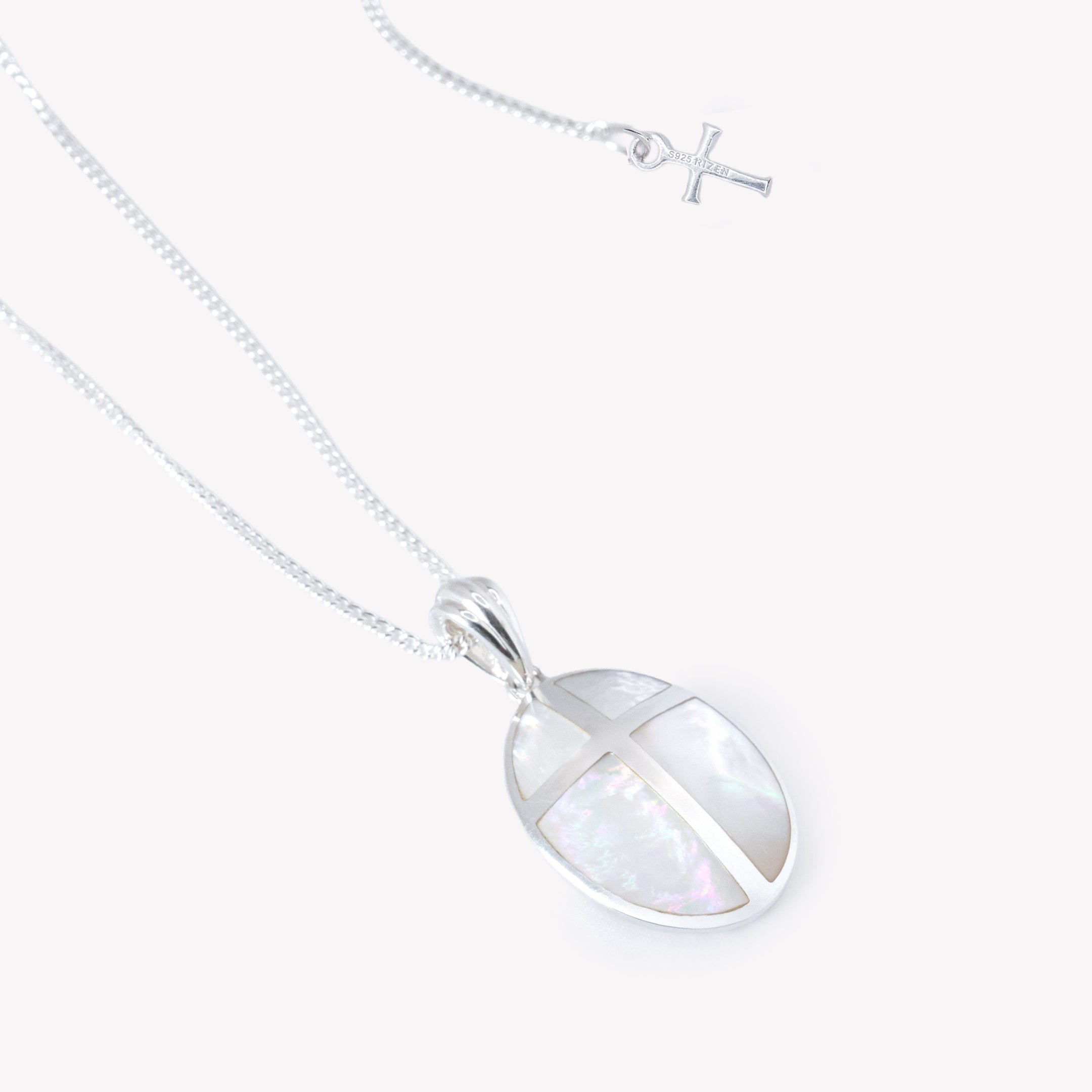 Loved Crew Sweatshirt | Mother of Pearl Cross Necklace Gift Set