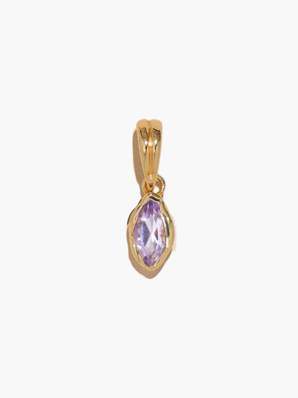 Light Amethyst Fully Known Prayer Pendant Close Up By Rizen Jewelry. 