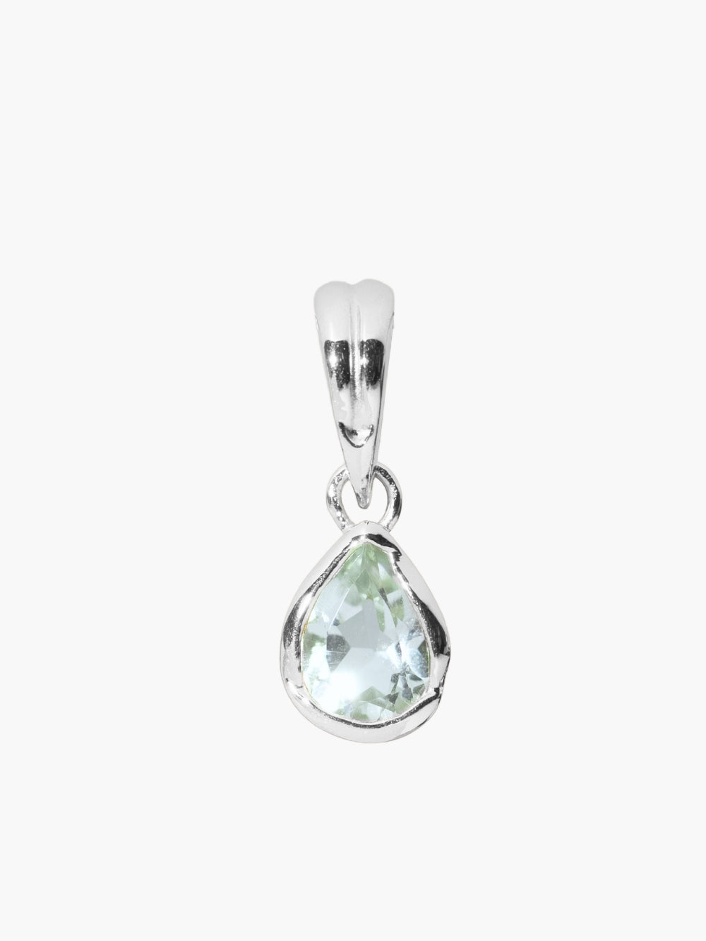Rizen Jewelry Green Quartz Fully Known Prayer Pendant in Sterling Silver 