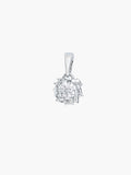Rizen Jewelry Crown of Thorns Pendant in Sterling Silver. The Crown of Thorns intricately nestles a brilliant cut round cubic zirconia. 