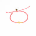 Loved Dusty Rose Cross Braided Bracelet