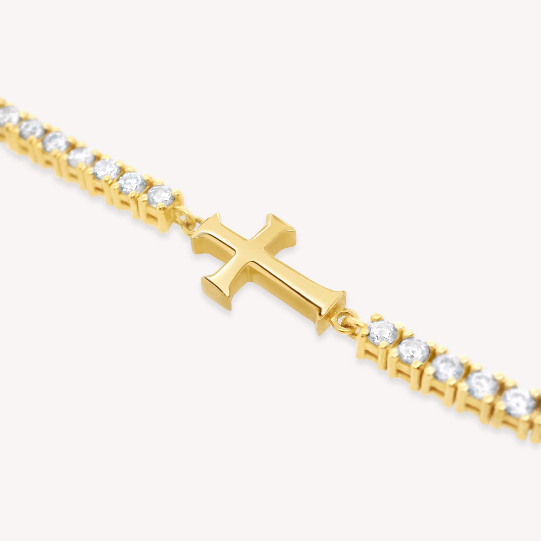 Luminous Cross Tennis Bracelet – Rizen Jewelry