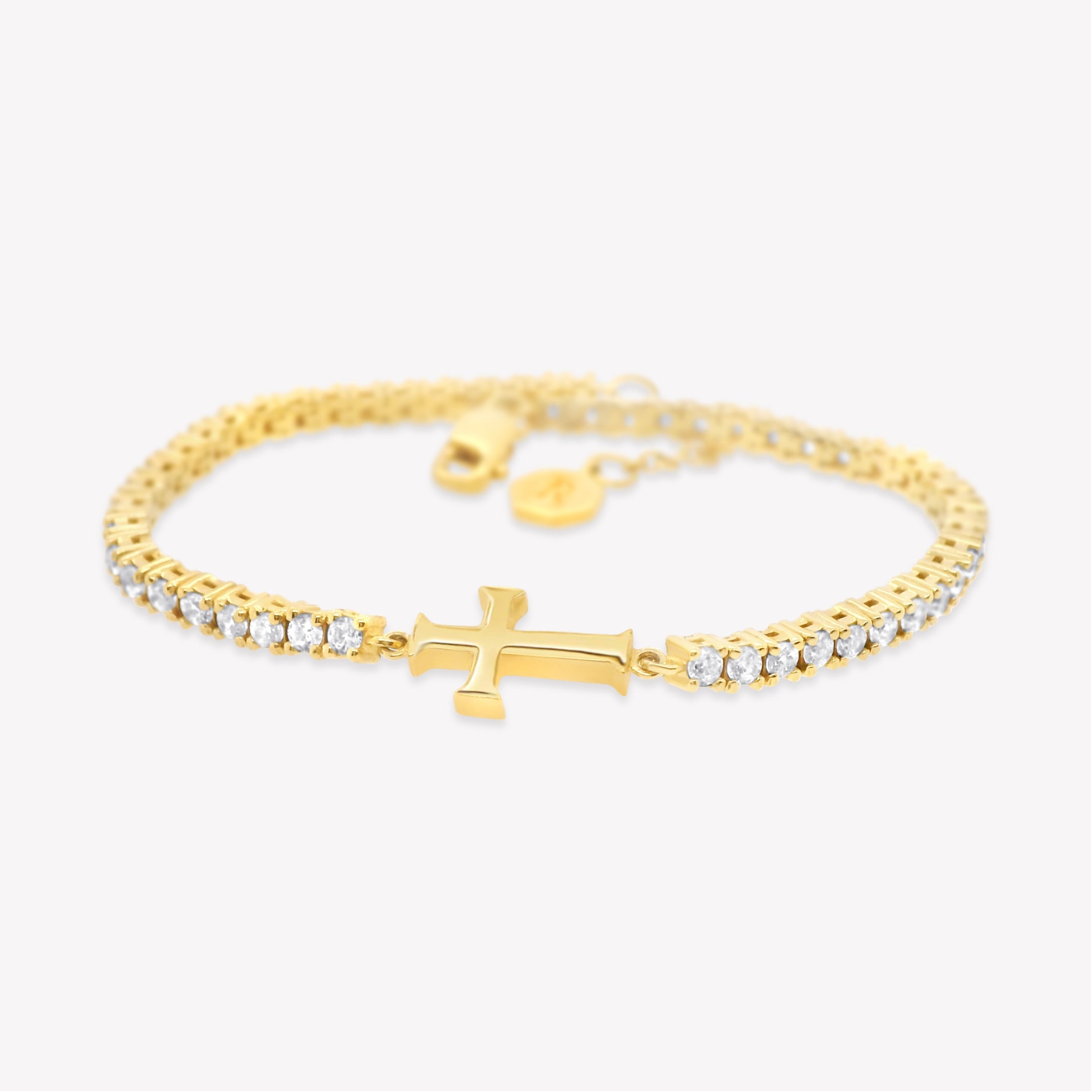 Luminous Cross Tennis Bracelet – Rizen Jewelry