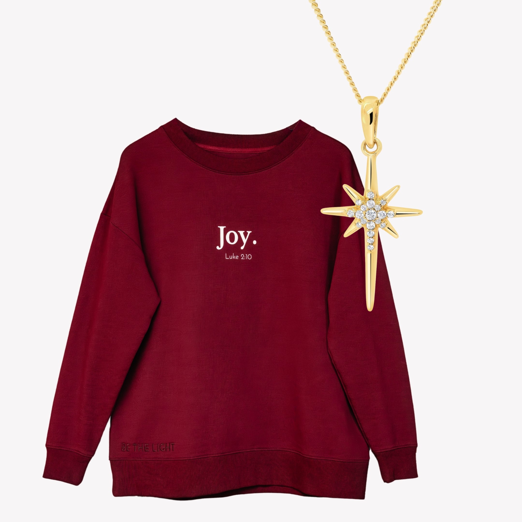 Joy Crew Sweatshirt | Adoring Star Necklace Gift Set
