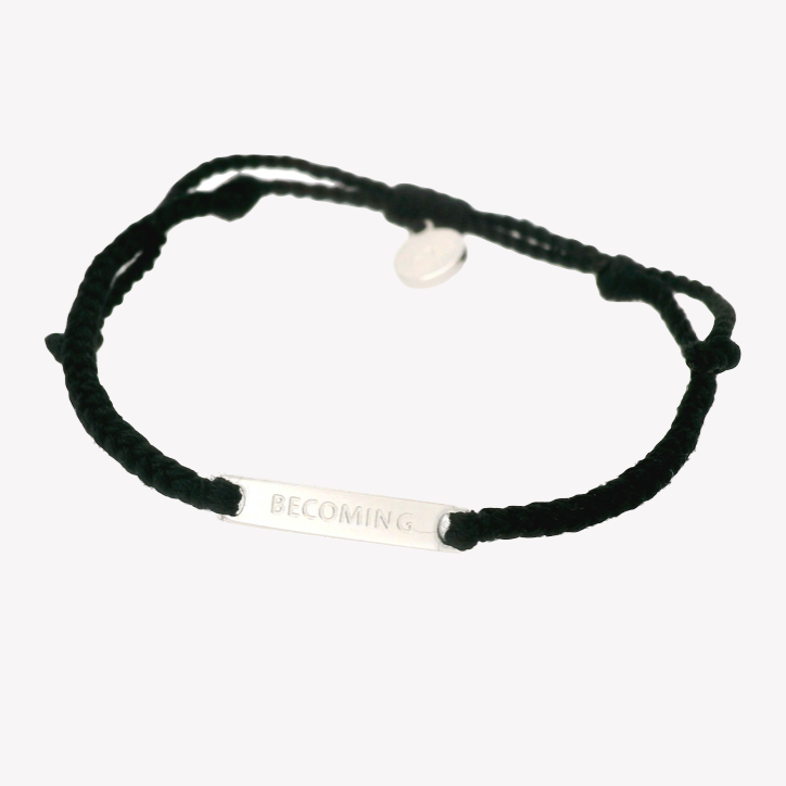 Becoming Black Braided Cord Bracelet