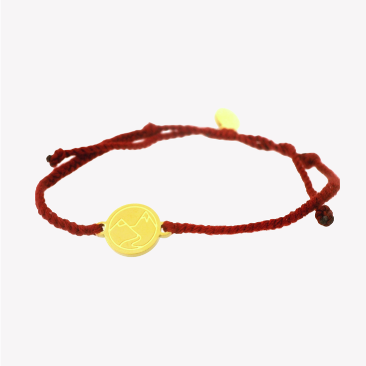 Riverbank Garnet Red Braided Cord Bracelet