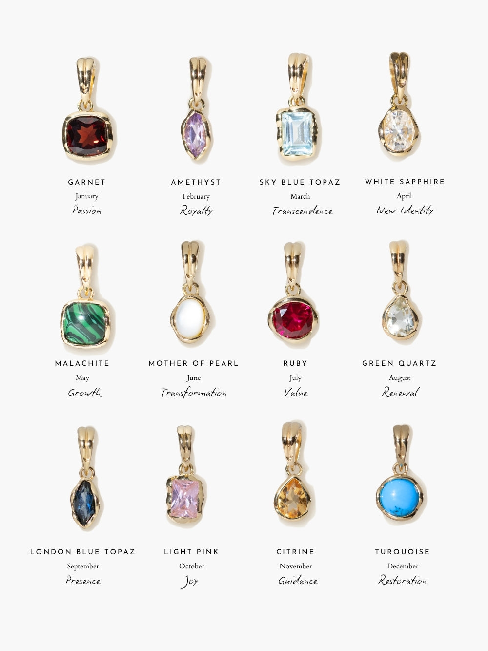 Rizen Jewelry Birthstone Fully Known Prayer Pendants 