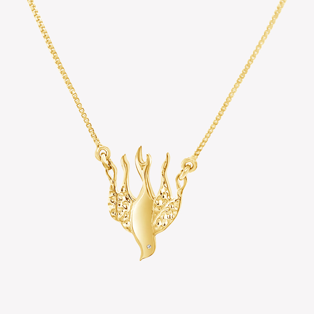 gold vermeil Chispa de la Dove Necklace by Rizen Jewelry